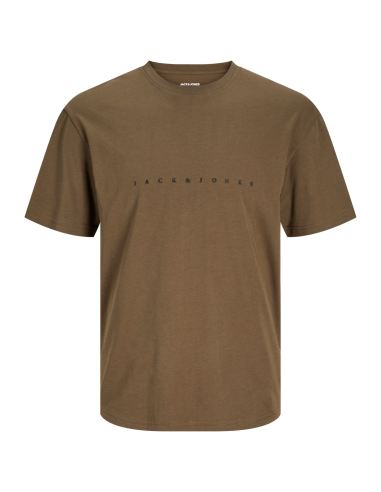 JACK & JONES JJESTAR MARRON CAMISETA M/C