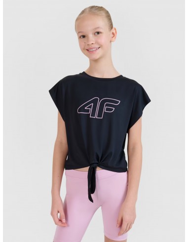 4F Camiseta De Fitness Niña NEGRA