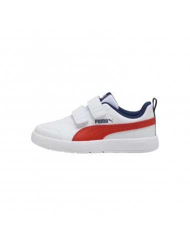 PUMA COURTFLEX V3 JR BLANCO/ROJO