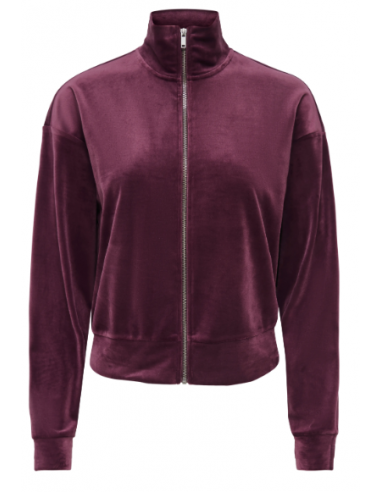 ONLY PLAY ELSA VELVET CARDIGAN VINO