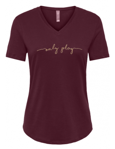 ONLY PLAY  LUX CAMISETA VINO TINTO