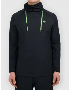 4F SUDADERA NEGRA/VERDE CON...